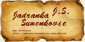 Jadranka Šumenković vizit kartica